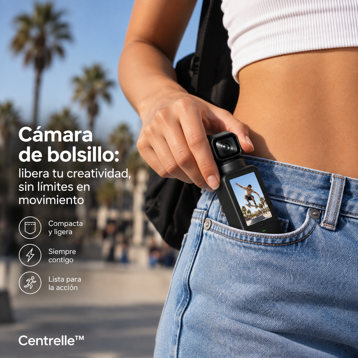 Cámara de bolsillo: libera tu creatividad, sin límites en movimiento